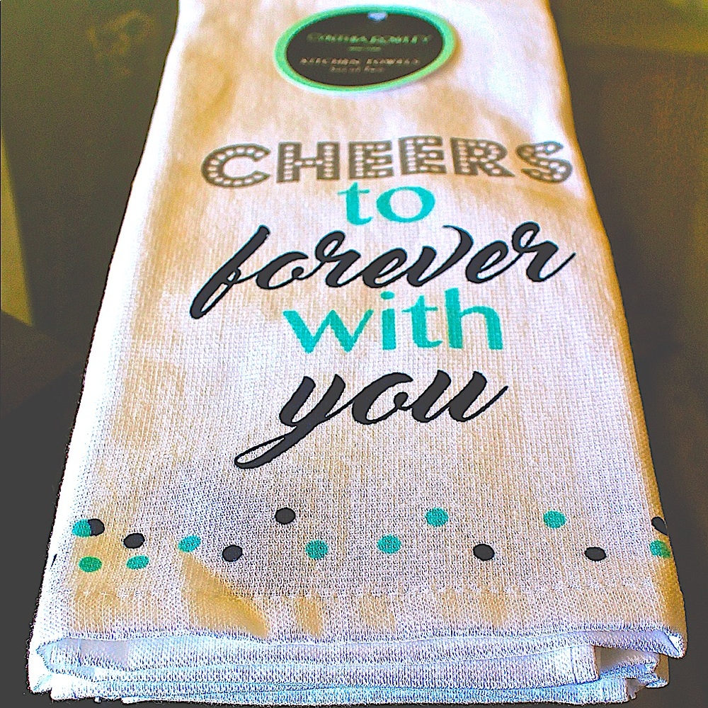 CYNTHIA ROWLEY KITCHEN TOWELS SET OF TWO FOREVER